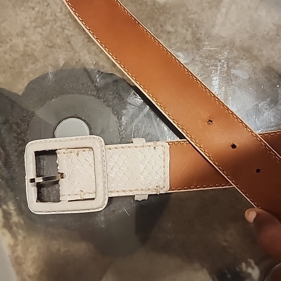 WHITE PYTHON SHARI'S PLACE BELT - Picture 9 of 10